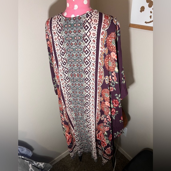 NWT Angie Floral Kimono Duster Size Medium - Picture 3 of 8